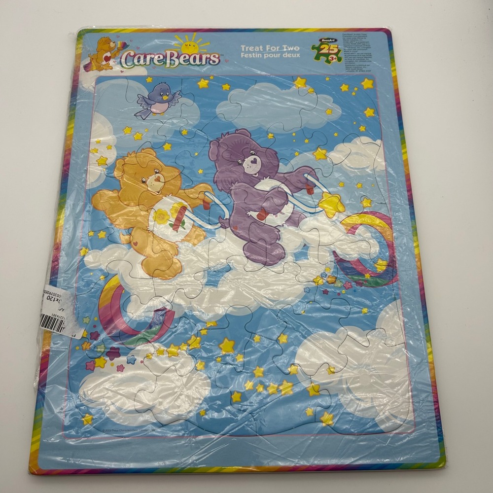 RoseArt Care‎ Bears 2003 Vintage Frame Puzzles Set of 2 Sealed 25 Pieces Each